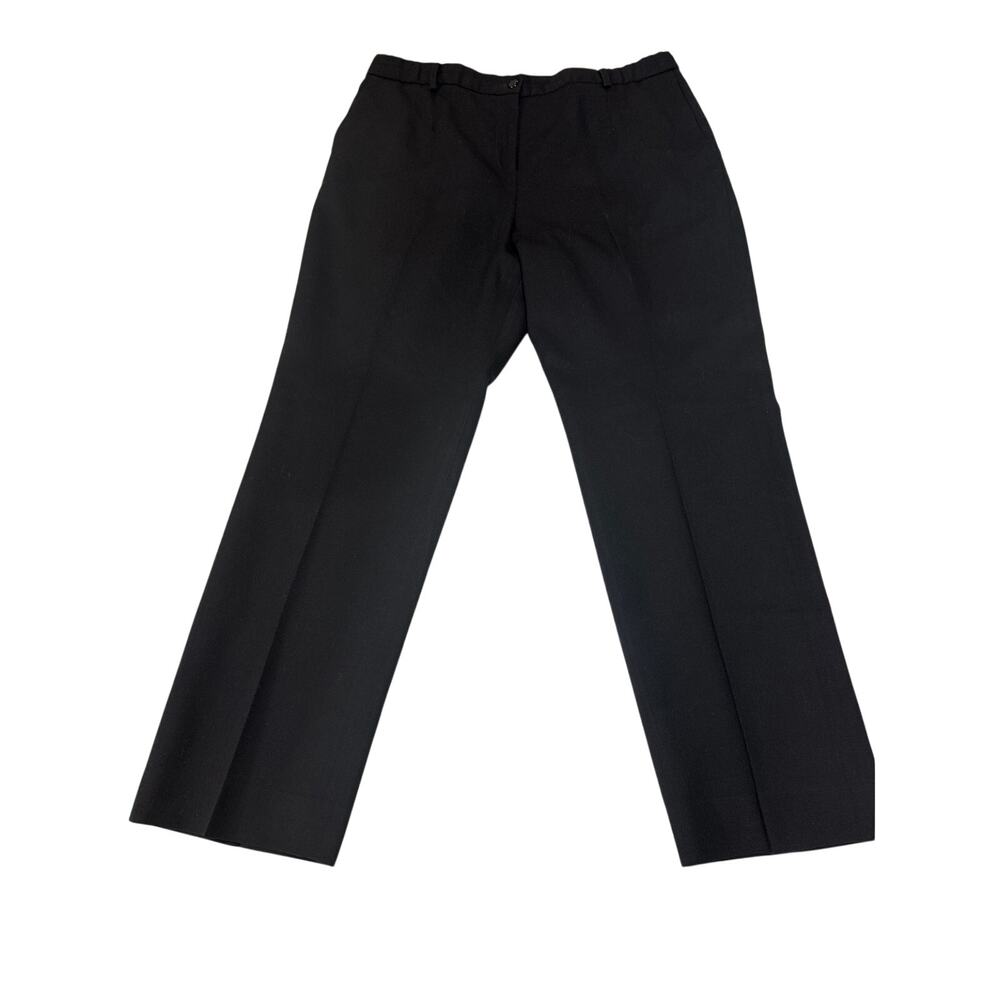 Pendleton Women's Size 16 100% Virgin Wool Black Pleated Dress Pants Made in USA